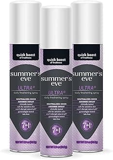 Summer's Eve Ultra Feminine Spray, Daily Body Spray for Women, Feminine Care that Neutralizes & Reduces Body Odor, Gynecologist-Tested, 2 oz, 3 Pack