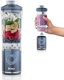 Blast Max, Portable Blender + Twist & Go, Personal Smoothie, Blend, Ice Crush, 3 Programs, Cordless, 22 oz removable Vessel, Dishwasher Safe, Leakproof, Navy, BC251NV