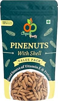 Organic Purify Pine Nuts with Shell, Chilgoza (DRY FRUITS) Jumbo Size 250GM
