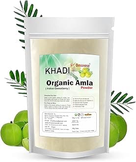Khadi Omorose Amla Powder for Hair Growth, Skin, Drinking and Eating (100g),Pure & Natural,100 Grams { Zipper Pouch }