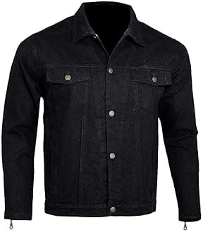 Bikers Gear Australia Protective Kevlar Lined Denim Motorcycle Biker Jacket with Removable CE 1621-1 Armour