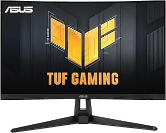 ASUS TUF Gaming VG27VH1B 27” Curved Monitor, 1080P Full HD, 165Hz (Supports 144Hz), Extreme Low Motion Blur, Adaptive-sync, FreeSync Premium, 1ms, Eye Care, HDMI D-Sub, BLACK