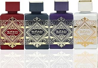 Lattafa Perfumes Bade'e Al Oud for Unisex 4 Piece Eau de Parfum Gift Set (Oud for Glory + Sublime + Amethyst + Honor & Glory) 3.4 Ounce/100 ml each