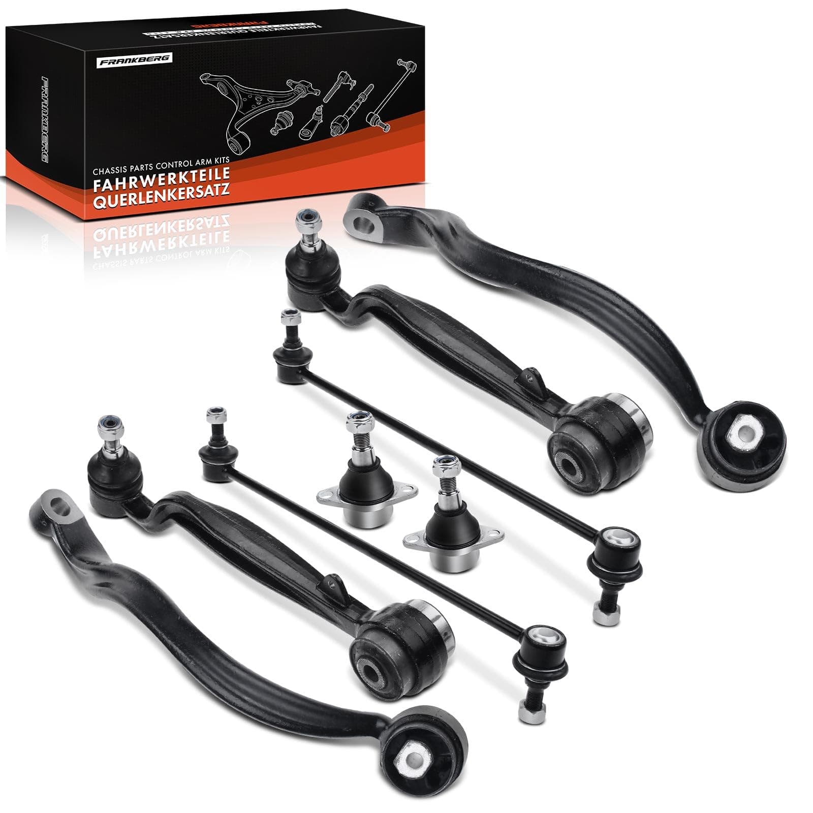 Frankberg Wishbone Arm Ball Joint Support joint 8 pcs Front Compatible with R.a.n.g.e R.o.v.e.r III L322 LM 3.0L-5.0L 2002-2012 Replace# LR018344