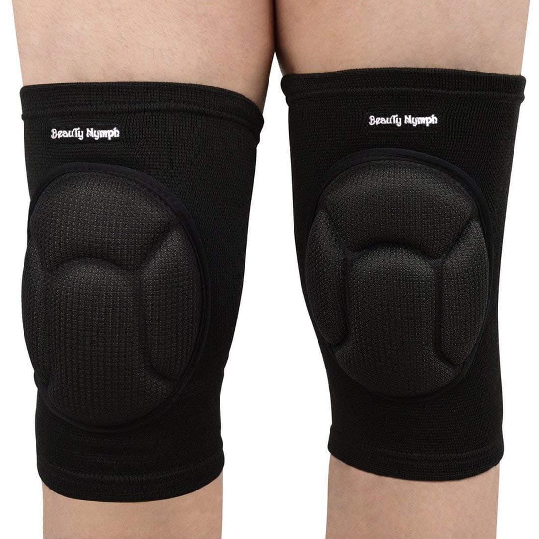 Protective Knee Pads, Thick Sponge Anti-Collision Kneepads Protector Non-slip Wrestling Dance Knee Pads Support Sleeve for Outdoor Sport(1 Pair)