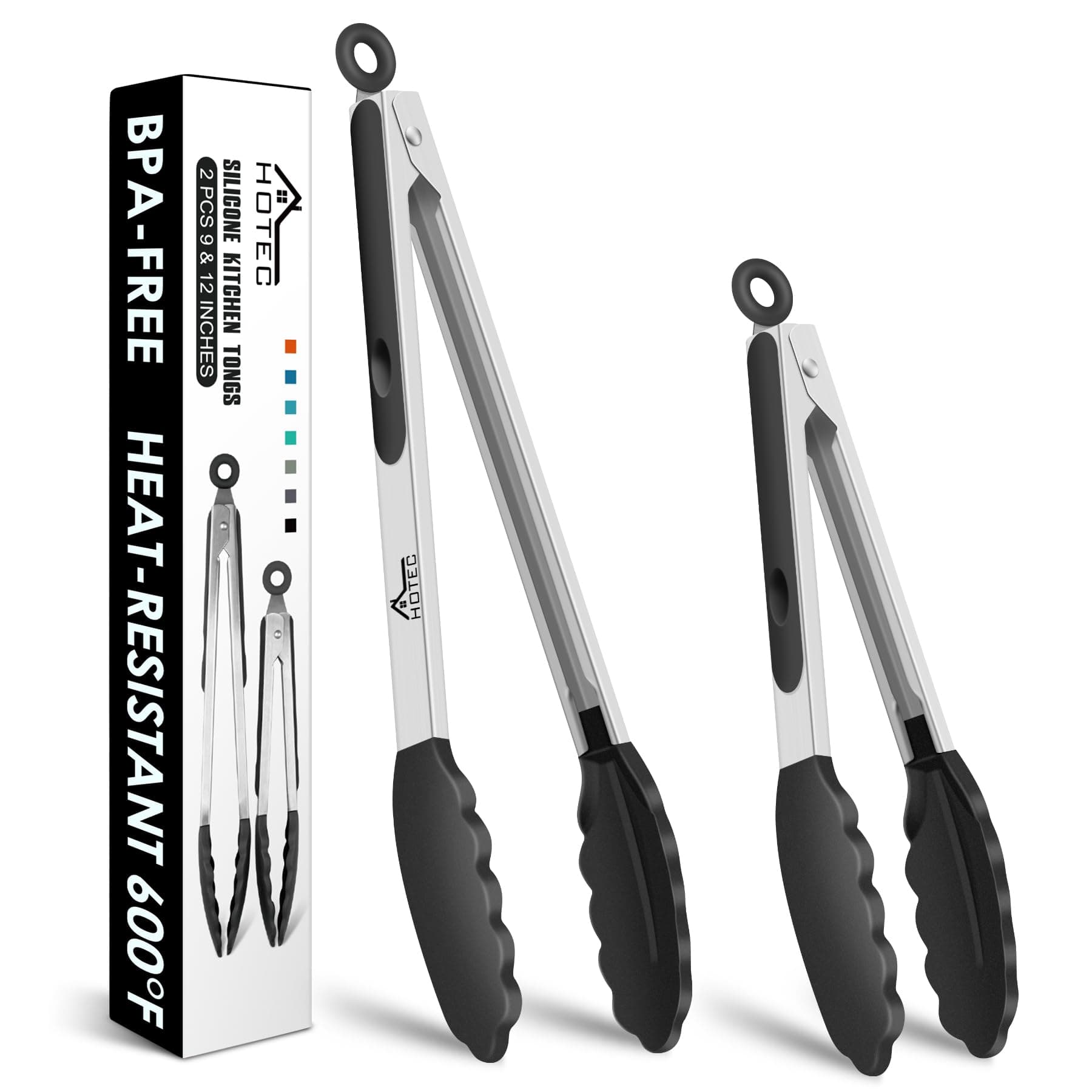 Hotec 2 pieces Kitchen Tongs