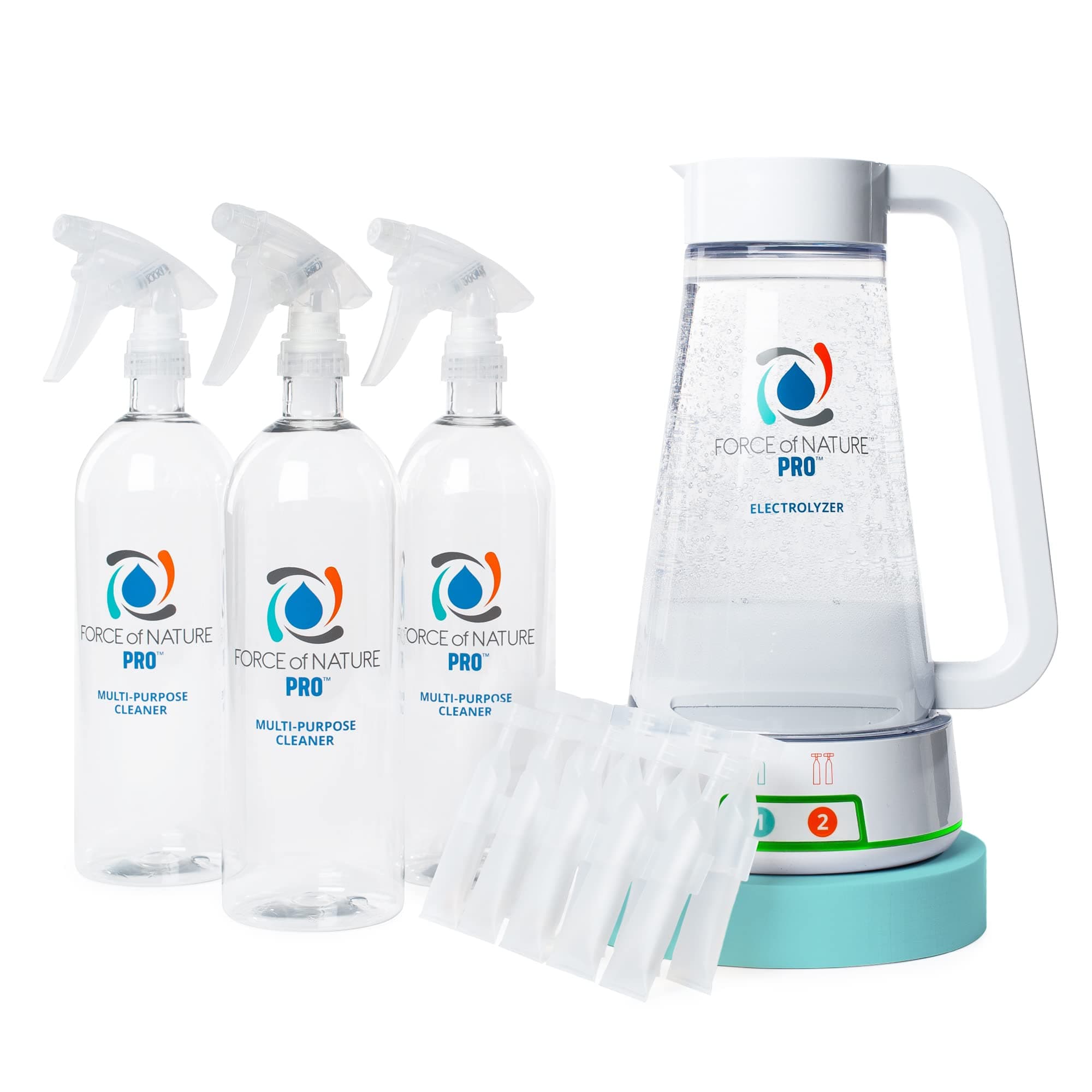 Multi-Purpose Cleaner, Disinfectant & Deodorizer | Kills 99.9% of Germs (Pro Kit (Commercial Use) & 10 Capsules (10mL each))