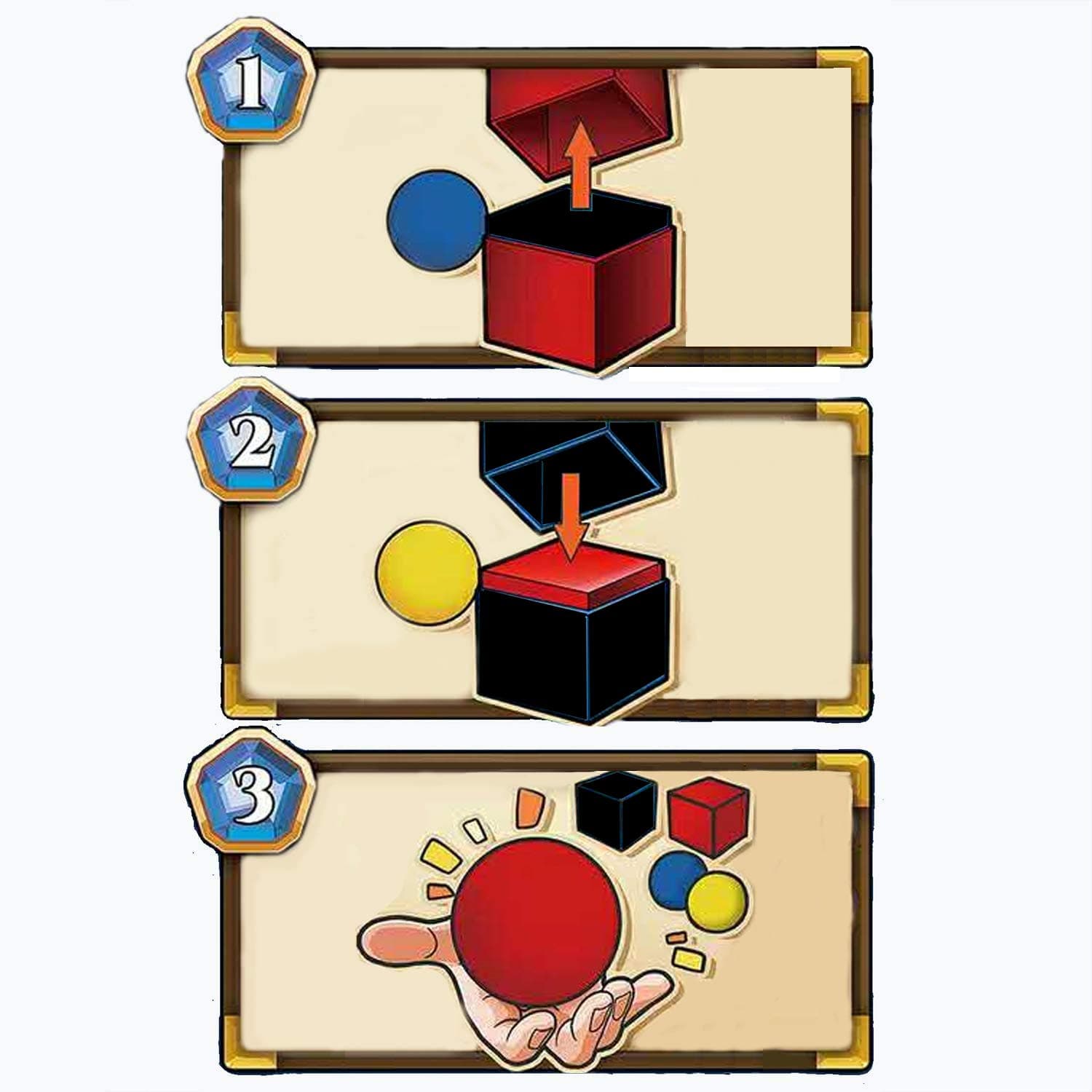 Kingmagic 1 Set Close Up Magic Sponge Ball and Box Tricks Magician Gimmick Magic Prop