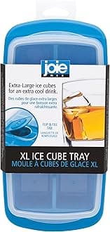 Joie Extra Large Ice Cube Tray, Covered and Stackable, No-Spill Removable Lid, Pop Open Door for Easy Refills, Keeps Ice Fresh, Freezer Durable, Dishwasher Safe, Colors May Vary