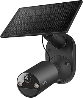 SolarCam C403 Kit, Outdoor Battery Camera w/Solar Panel, Wireless, 1080P, Free Person Detection, SD/Cloud Storage, Color Night Vision, Built-in Spotlights & Alarm, No Hub Needed, Black