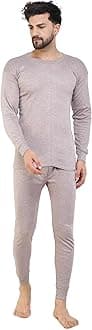 Classic Thermal Set for Men, Cotton-Woollen Blend, Full Sleeve Round Neck, Regular Fit, Standard Size, Winter Wear