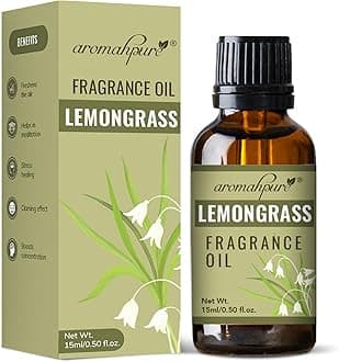 Aromahpure Fragrance Oil | 15ml | Lemongrass Aroma Oil for Home Fragrance | Best for Aromatherapy | Helps in Concentration & Meditation | Used in Diffusers, Candles, Air Fresheners, Soaps