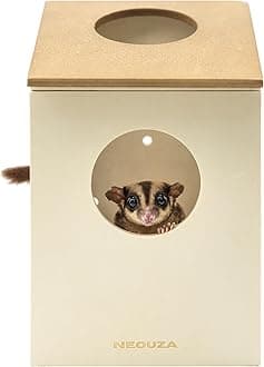 Sugar Glider Nest Nesting Box House for cage， Small Animal Accessories，Made of Wood, Easy to Clean，Toys Supplies