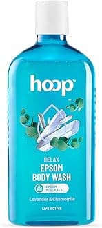 hoop Epsom Body Wash | Epsom Salt Body Wash For Shower, Hand & Foot Soak, Workout Recovery, Bath Salt, Relaxation, Skin, Feet, Lavender | 300 ml