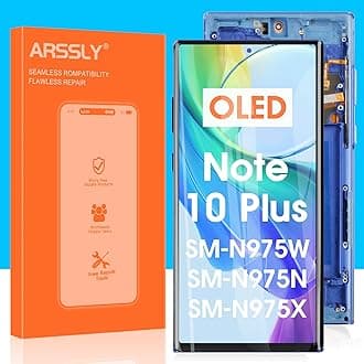 OLED for Samsung Galaxy Note 10 Plus Screen Replacement for Samsung Note 10+ LCD Display Digitizer SM-N975F SM-N975U Touch Screen Assembly with Tools(Support Fingerprint,Blue with Frame)