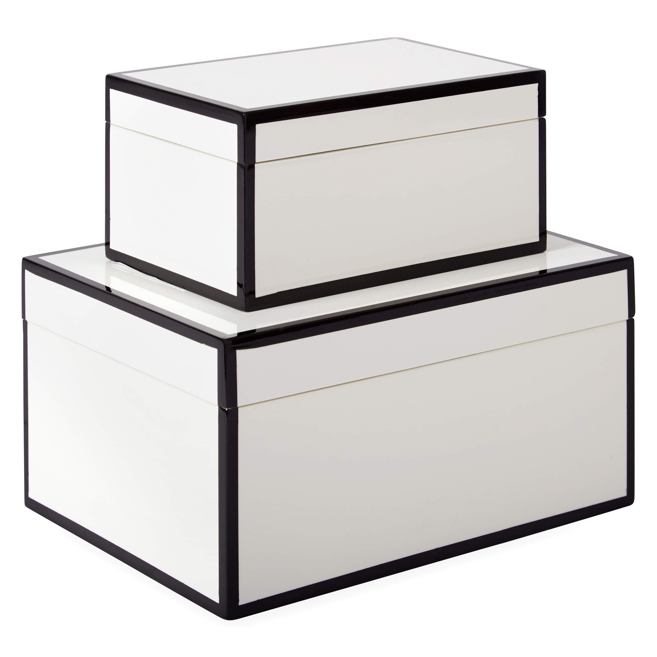 Now House by Jonathan Adler Decorative Accessories Stacking Boxes, White