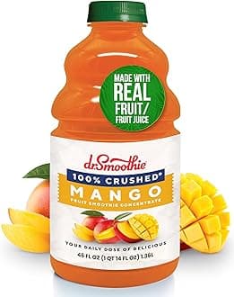 Dr. Smoothie 100% Crushed Mango, 46 Fl Oz (Pack of 6)