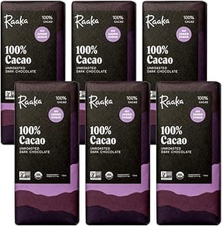 100% Dark Chocolate Bars - Unsweetened, Bitter, Sugar Free, Pure Cacao - Organic, Vegan, Soy Free, Gluten Free, Kosher, Keto, Nut Free - 1.8oz 100% Chocolate Bars, 6-Pack