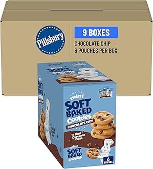 Pillsbury Mini Soft Baked Chocolate Chip Cookies, 6 ct, 18 oz (Pack of 9)