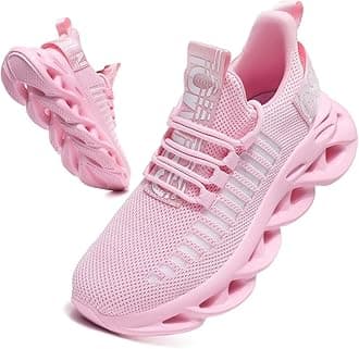 Women's Lace Up Walking Shoes Breathable Ultra Lightweight Sport Casual Ladies Girls Fashion Platform Sneakers