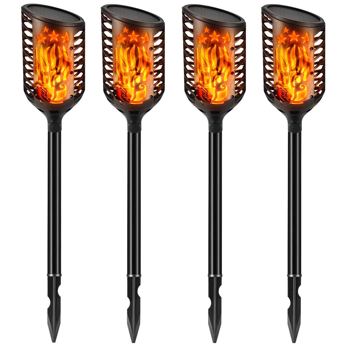 36 LED Solar Lights Outdoor Motion Sensor Security Light Waterproof Wall Lamp Garden Gutter Lights Mains Powered Light Garden Patio Walkway 4 Pack