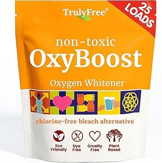 Truly Free OxyBoost - Oxygen Whitener & Clothes Stain Remover Laundry Detergent Powder with Sodium Percarbonate - Brightens Whites & Safe for Colors - Non-Chlorine, Gentle Yet Powerful - Pack of 1
