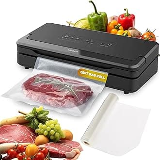 Culinary Precision Vacuum Sealer Pro, Includes 1 Bag Roll, For Sous Vide and Food Storage, black, medium, Anova Precision Vacuum Sealer Pro, ANVS02-US00