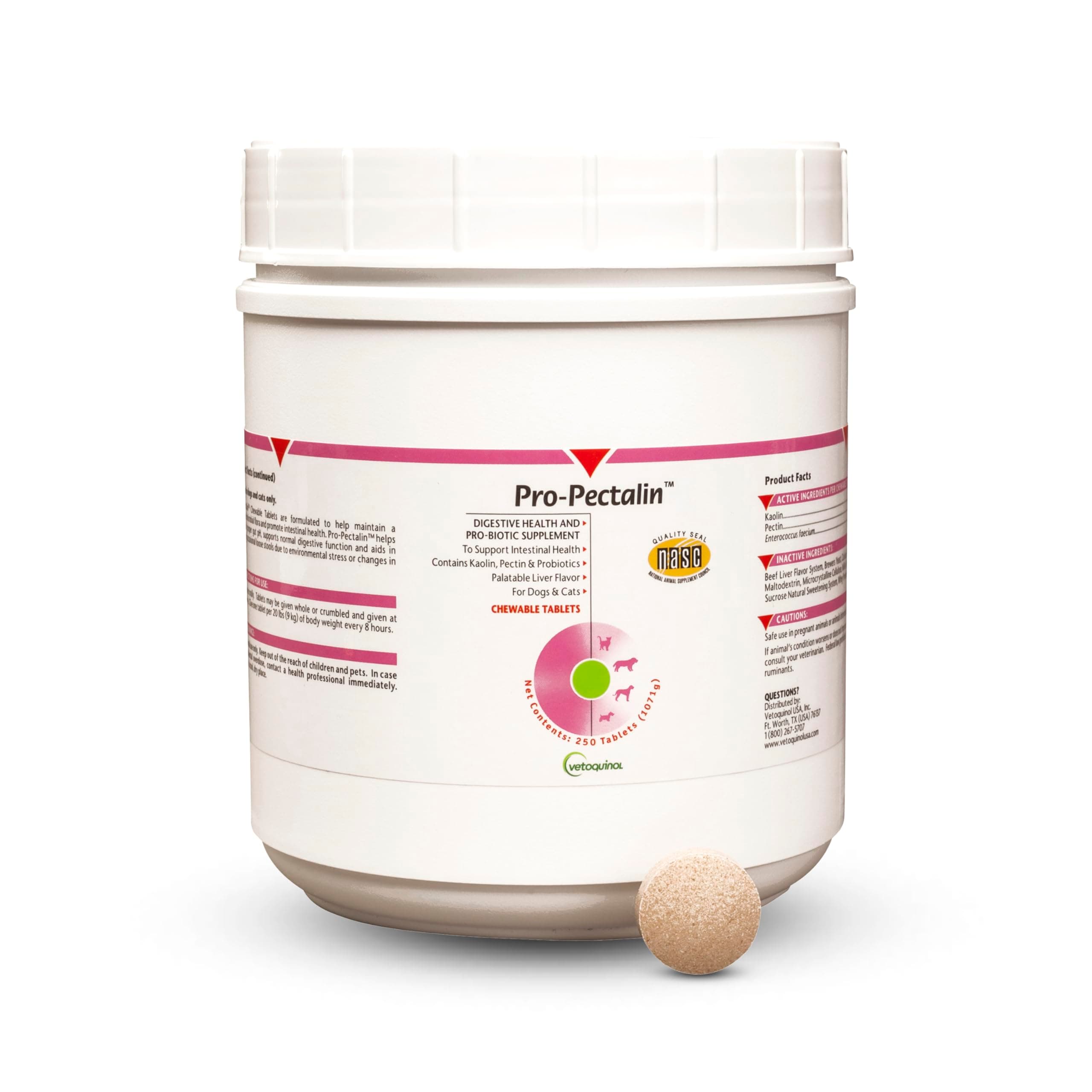 Vetoquinol Pro Pectalin, 250 tablets