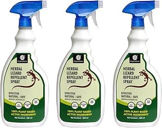 OrganicDews Herbal Lizard Repellent Spray 500 ml (Pack of 3) - Powerful Repellent Formulation with Peppermint oil and other Essential oil - Ready to Use - 500 ml (Pack of 3)