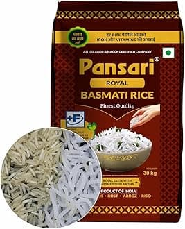 Royal Basmati rice,5Kg Great Taste and Mesmerizing Aroma | Long Grain, Naturally Aged(2-Years) with Fortified | Basmati Rice, Biryani Rice, Pulao Rice
