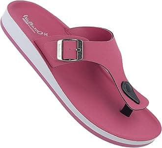 WALKAROO Women's Fashion Sandals with Cushion Sole, Toe Seperator, Broad Straps and Lightweight - WE2349