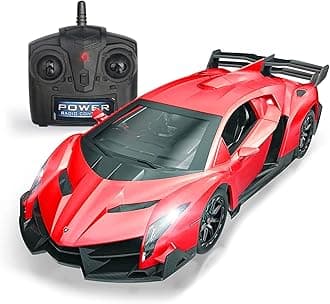 QUN FENG Remote Control RC CAR Racing Cars Compatible with Lamborghini Veneno Officially Licensed 1:24 Toy RC Cars Model Vehicle for Boys 6,7,8 Years Old,red