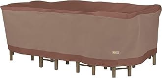 DUCKCOVERS Ultimate Waterproof 96 Inch Rectangular/Oval Patio Table with Chairs Cover