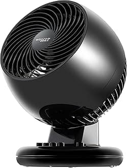 IRIS USA WOOZOO Fan, Oscillating Desk Fan, Table Air Circulator, Fan for Bedroom, 3 Speeds, 74ft Max Air Distance, 13 Inches, 112° Adjustable Tilt, 35 db Low Noise, Black