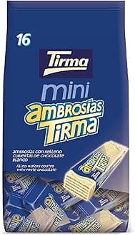 Mini White Chocolate Wafers 216g | 1 Gift Bag - 16 Bite-Size Individually Wrapped Wafers | Smooth Cream Filled | Non-GMO | Suitable for Vegetarians