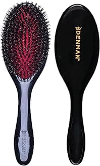 D82 MED CUSHION BRUSH BLK, Black, 1 Count (Pack of 1)