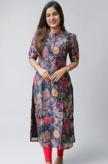Sun Fashion And Lifestyle Women's Chanderi Stitched Printed Kurta for Women
