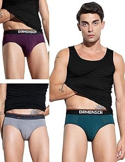 Deo-Cotton Solid Underwear for Men Combo Breathable Inner Cotton Briefs Pack No-Marks Waistband Moisture Wicking