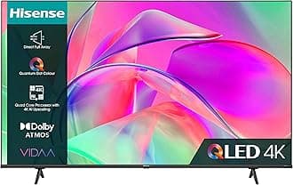 Hisense 55 Inch QLED Smart TV 55E77KQTUK - Quantum Dot Colour, 60Hz VRR, Dolby Vision, Bluetooth&HDMI, Share to TV, and Youtube, Freeview Play, Netflix and Disney+ (2023 Model)