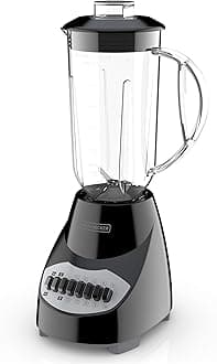 BLACK+DECKER Crush Master Blender, 10-Speeds with Stainless Steel Blades, Black, BL2010BP