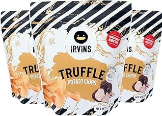 IRVINS Truffle Potato Chips Crisps – Premium Hand Cooked, Whole Ingredients, Dangerously Addictive, Gourmet Snack, Black Truffle, Crunchy, Non-Spicy, (2.5 oz, Pack of 3)