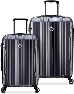 DELSEY PARIS Helium Aero Hardside Expandable Luggage with Spinner Wheels, Titanium, 2-Piece Set (21/24)