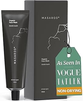 Organic Face Wash: Hydrating Foaming Cleanser - Aloe Vera Cleanser With Vitamin C, E - Gentle Face Wash For Sensitive Skin & All Skins - Anti Aging Daily Facial Wash - 125g