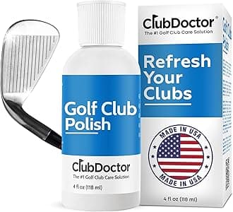Club Doctor Golf Club Polish, Restores, Shines, Works on Drivers, Irons, Putters, Woods - White, Plastic, Medium Grit, Compatible with Iron, Titanium, Wood