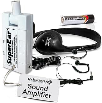 SuperEar Sonic Sound Amplifier Model SE5000 Increases Sound 50 dB, CMS Compliant Assisted Listening Device (Newly Re-Engineerd Model SE4000)