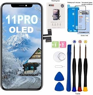 EFAITHFIX for iPhone 11 Pro Screen Replacement OLED 5.8 Inch [NOT LCD] Display 3D Touch Frame Assembly Digitizer with Repair Kit Screen Protector Waterproof Adhesive for Model A2160, A2217, A2215