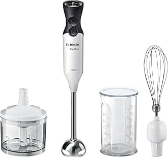 ErgoMix Hand Blender MS6CA4150G with mini chopper, whisk, 12 speeds, 800 W White/Anthracite