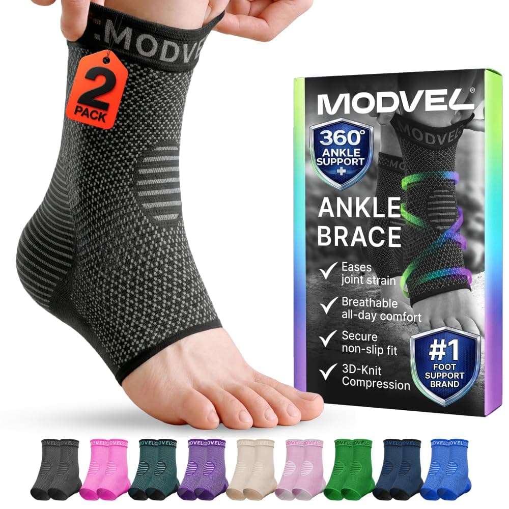 Foot & Ankle Brace Socks for Sprained Ankle Compression Sleeve - Plantar Fasciitis Relief Brace, Foot Support for pain Women & Men - Tendonitis & Arthritis Feet Sleeve, Stabilizing Ankles Wrap