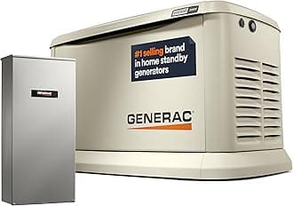 Generac Guardian 26kW Home Standby Generator with 200 Amp Transfer Switch - Automatic Whole House Backup Power for Storms, Emergencies, and Outages, WiFi Enabled, Runs on Natural Gas or Liquid Propane