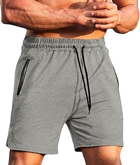 COOFANDY Men's Gym Workout Shorts Athletic Training Shorts Fitted Weightlifting Bodybuilding Shorts with Zipper Pockets